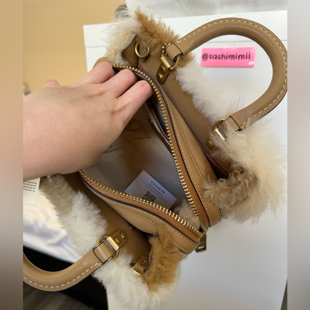 NWT Coach Shearling Rogue 20
Patchwork - Natural … - image 9